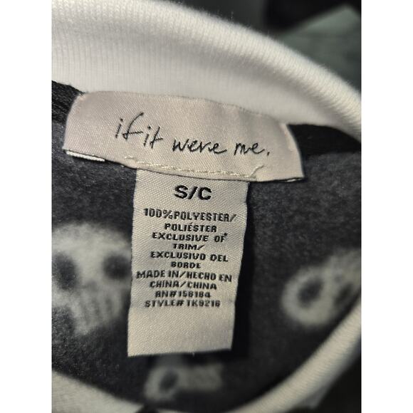 If it were me Skull Black White Callored Sweatshirt Size Small - Picture 4 of 4